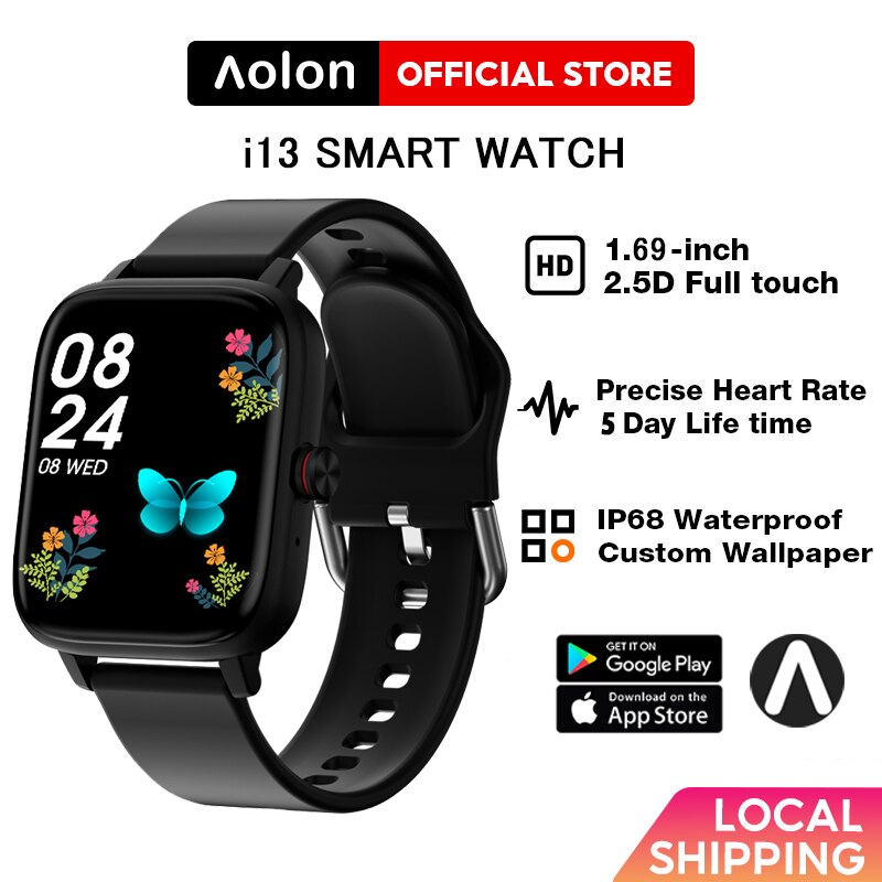 Aolon Ʈ ġ 1.69 &Ǯ ġ /ȭ iOS ȵ̵ Smartwatch    ǰ  Įθ ܰ ī